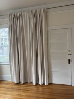 Cream Blackout Curtains 108” Long
