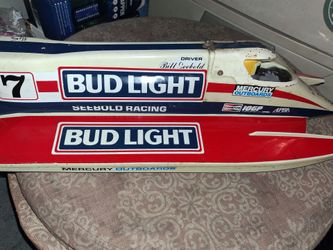 MRP Bud Light Tunnel Hull Seebold Racing Electric Boat Outboard Vintage RC Boat