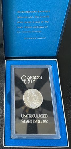 Rare Carson City 1883 cc Morgan Silver Dollar with error..  lines and Starbursts on Tip of the Eagle’s Wings as shown, refer to 1883-CC-VAM-5A