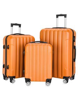 20"24"28" Trolley Case 3-Piece Hardside Lightweight Spinner Luggage Bag Set