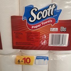 Scott Paper Towels 6 Big Rolls  2/$12