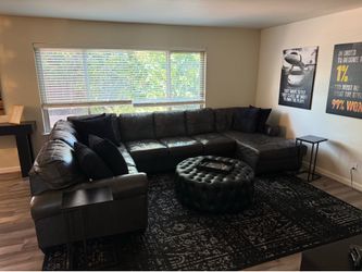 Grey Leather Couches