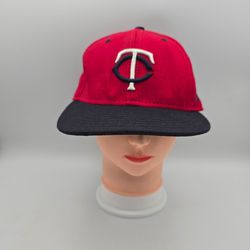 New Era 59FIFTY Minnesota Twins Fitted Cap Red/Navy Size 7 3/8. 6