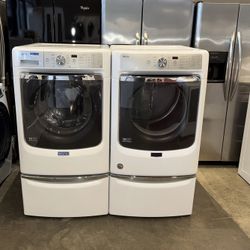 MAYTAG XL CAPACITY WASHER DRYER ELECTRIC SET FREE DELIVERY 