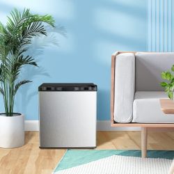 1.1 Cu.ft Compact Upright Freezer with Reversible Single Door,Removable Shelves Free Standing Mini Freezer with Adjustable Thermostat for Home/Kitchen