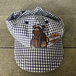 Harley Davidson Youth Child Plaid Thumbs Up Bear Adjustable Baseball Cap Hat