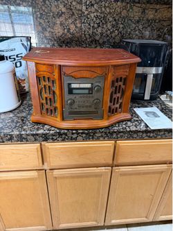 Record player cd recorder and cassette cd player radio