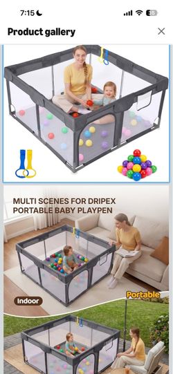 Dripex Portable Baby Playpen with Balls