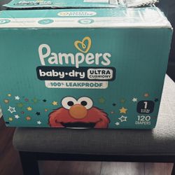 Pampers 120 Count Size 1 Diapers
