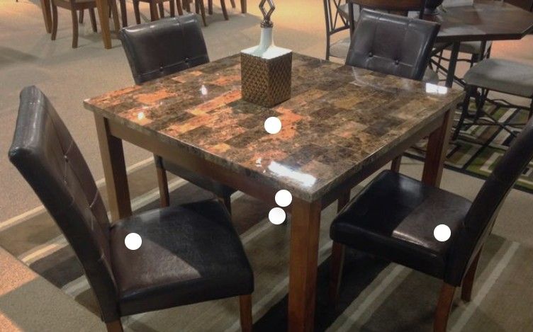 Dining Table Set With 4 Chairs