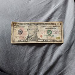 2009 10 Dollar Star Note 