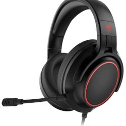 Stereo Gaming Headset for PS4, Xbox One, PS5 Controller, PC, Over Ear Headphones with Microphone, Noise Cancelling Mic, Bass Surround