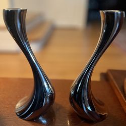 Georg Hensen Stainless Steel Candle Holders