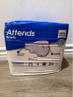 Attends Briefs XL Extra Heavy Absorbency 20 Count