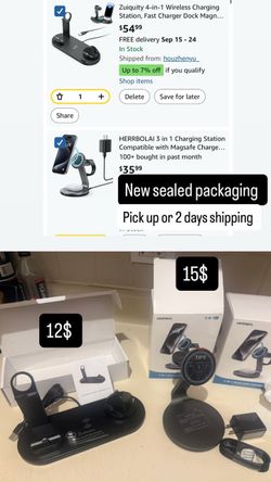 3 in 1 Charging Station Compatible with Magsafe Charger Wireless Charger Stand for iPhone 17 16 15 14 13 12 Wireless Charging Station for AirPods Wire