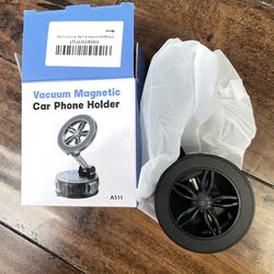 Car Phone Holder for Magsafe [125+ LB Strongest Suction & 3000gf Strongest Magnetic] 360° Adjustable Car Phone Mount,