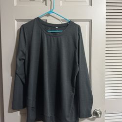 Womens Long Sleeve Activewear Shirt Size XL