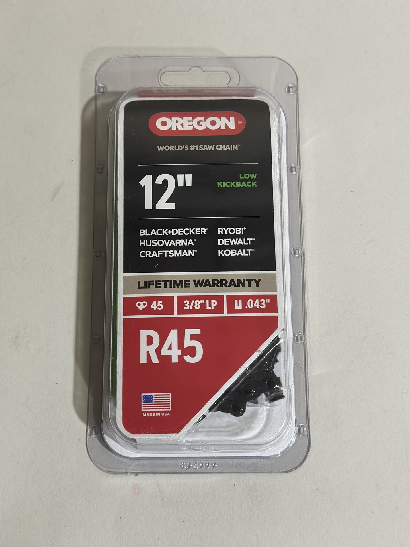 Oregon R45 AdvanceCut Low-Kickback Chainsaw Chain for 12" Bar