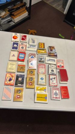 Vintage playing cards lot advertising and casino