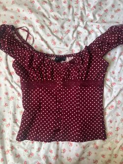 Dark Red Polka Dot