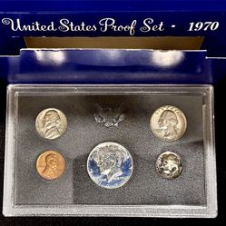 1970 S - U.S Proof Set W/ 40% Silver Kennedy- $40.00 in the Box