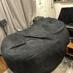 Large Mega Black Bean Bag 7ft