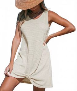 Cupshe Women's Waffle Knit Hem Twist Cover-Up Size M