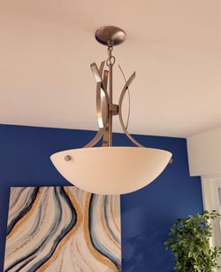 19” Pendant 3 Light Brushed Nickel Light Fixture