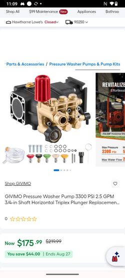 GIVIMO Pressure Washer Pump 3300 PSI