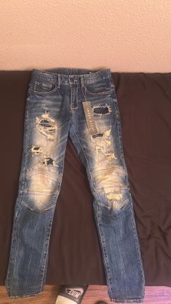 Smoke rise denim jeans
