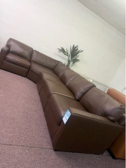 Radley - 5 pc leather sectional sofa