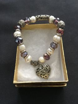 New Beautiful Heart Jewelry Charm Bracelet