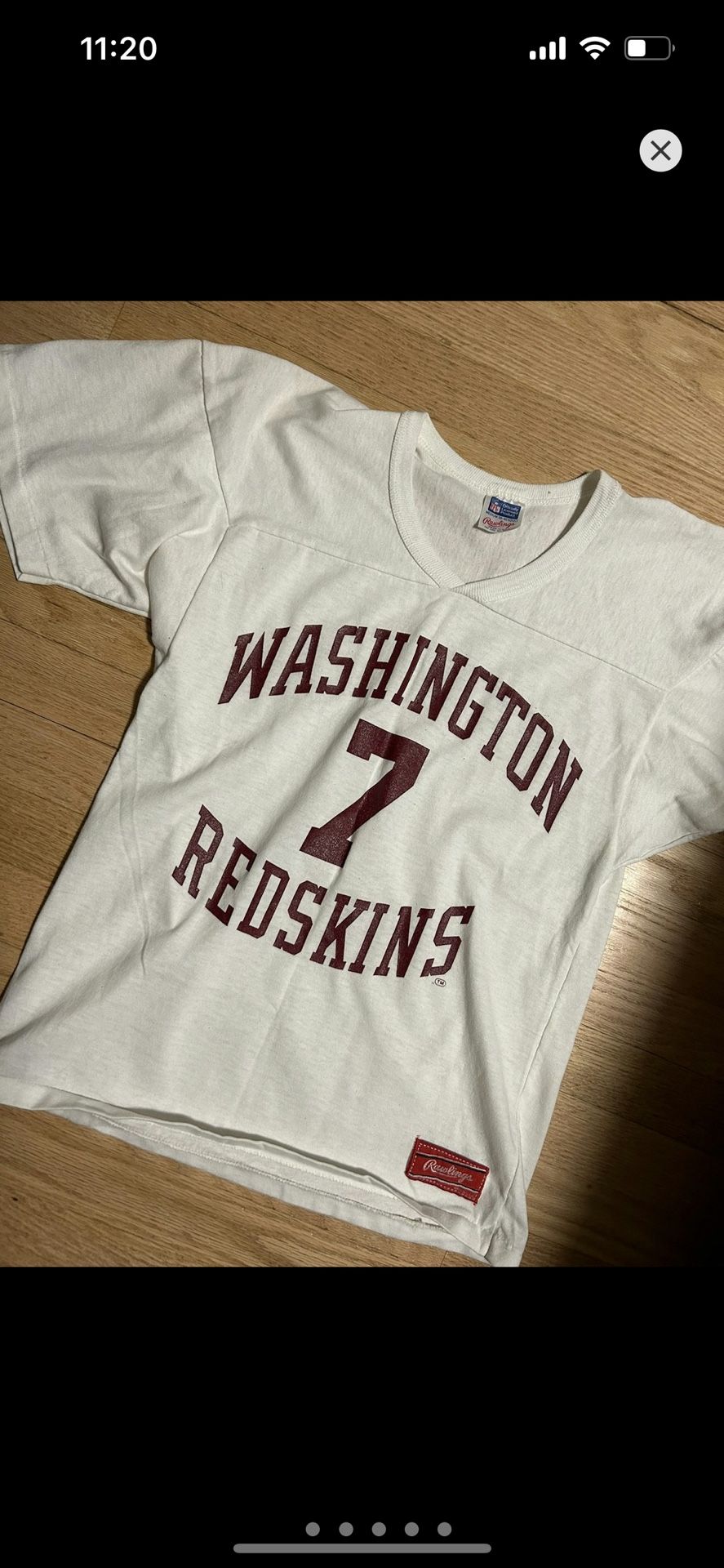 Vintage Washington Rawlings Jersey Commanders 