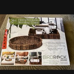 2 Handwoven Serving Trays