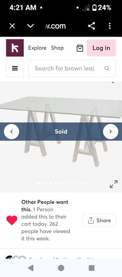 Furniture deal of the month Williams sanoma mason glass top sawhorse leg table