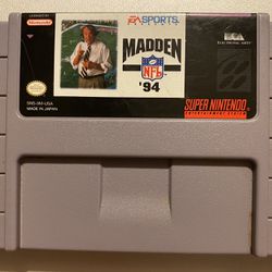 Madden NFL '94 (Super Nintendo Video Game SNES, 1993)