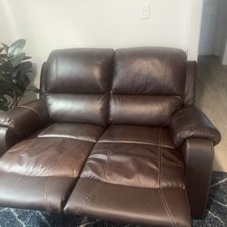Leather 2 Seater Recliner Sofa