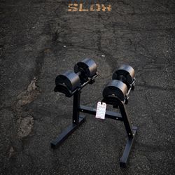 Nuobell NÜO Dumbbells 580 (5-80LBs) Black + Stand - Garage Gym Hunter Certified ✔️