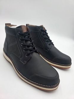 Men's Black Lace-Up Ankle Boots