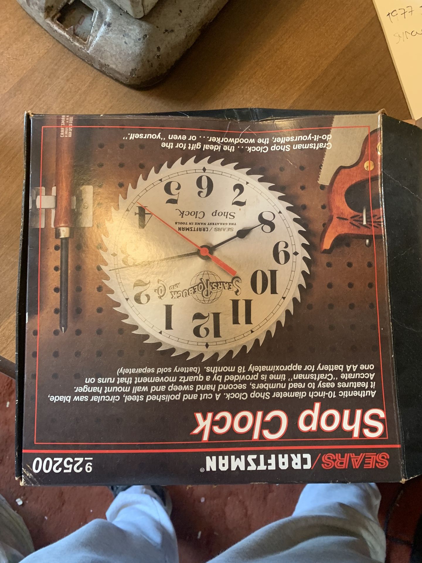 Sears Roebuck & Co Steel Saw Blade Shop Wall Clock for Sale in