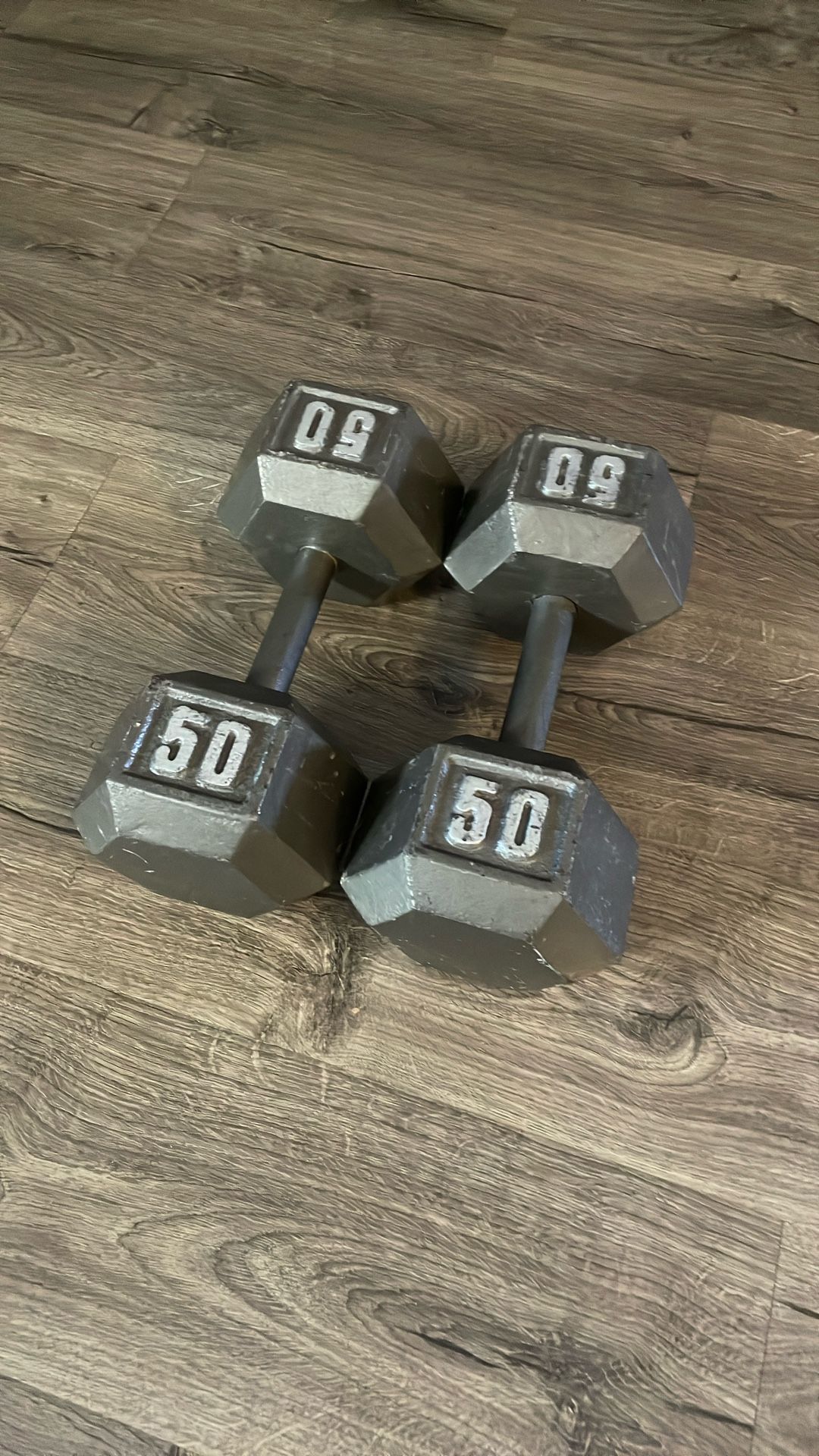 50lb Hex Dumbbell Set
