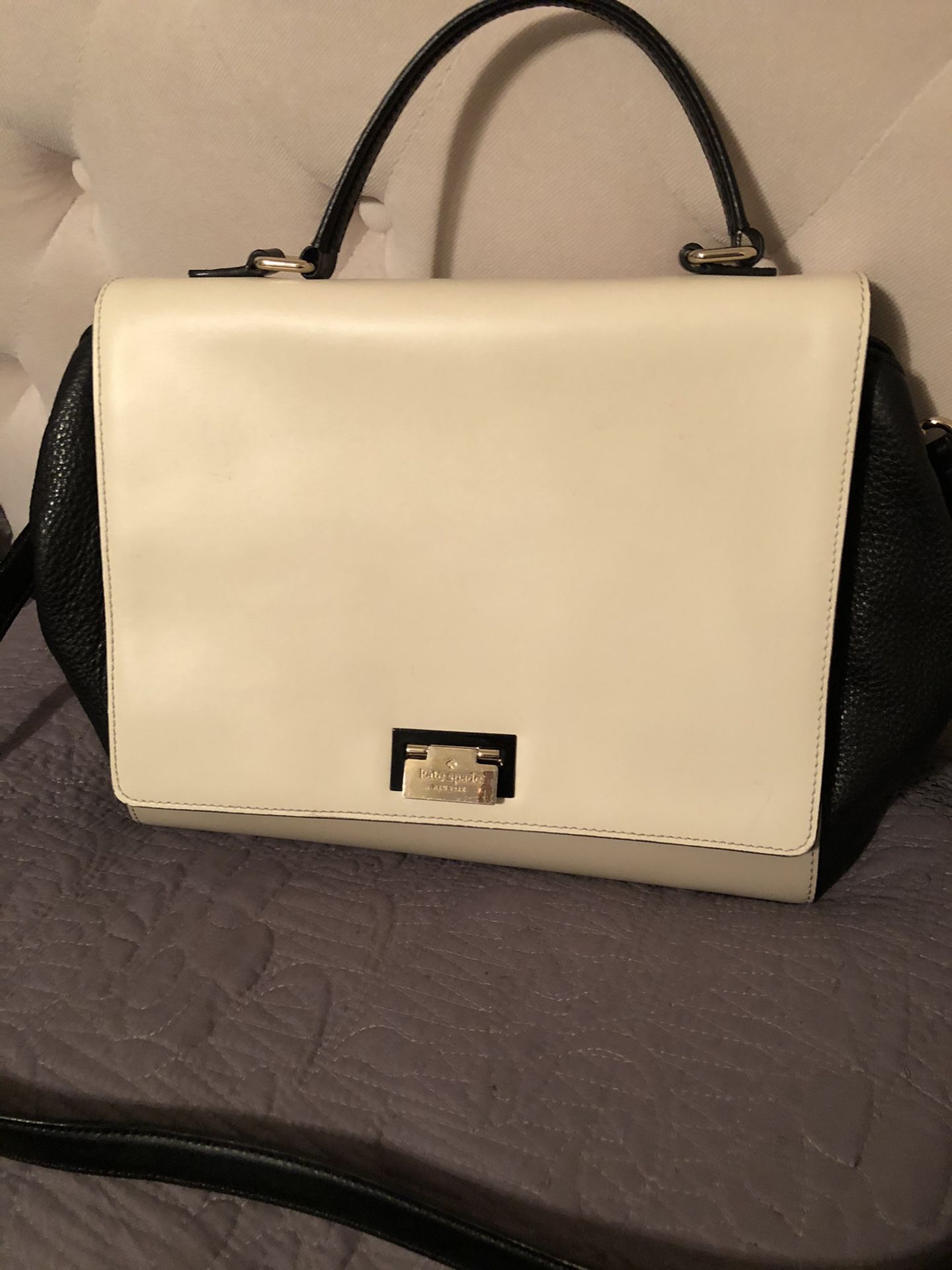 Kate Spade beautiful cream and black bag with long shoulder strap