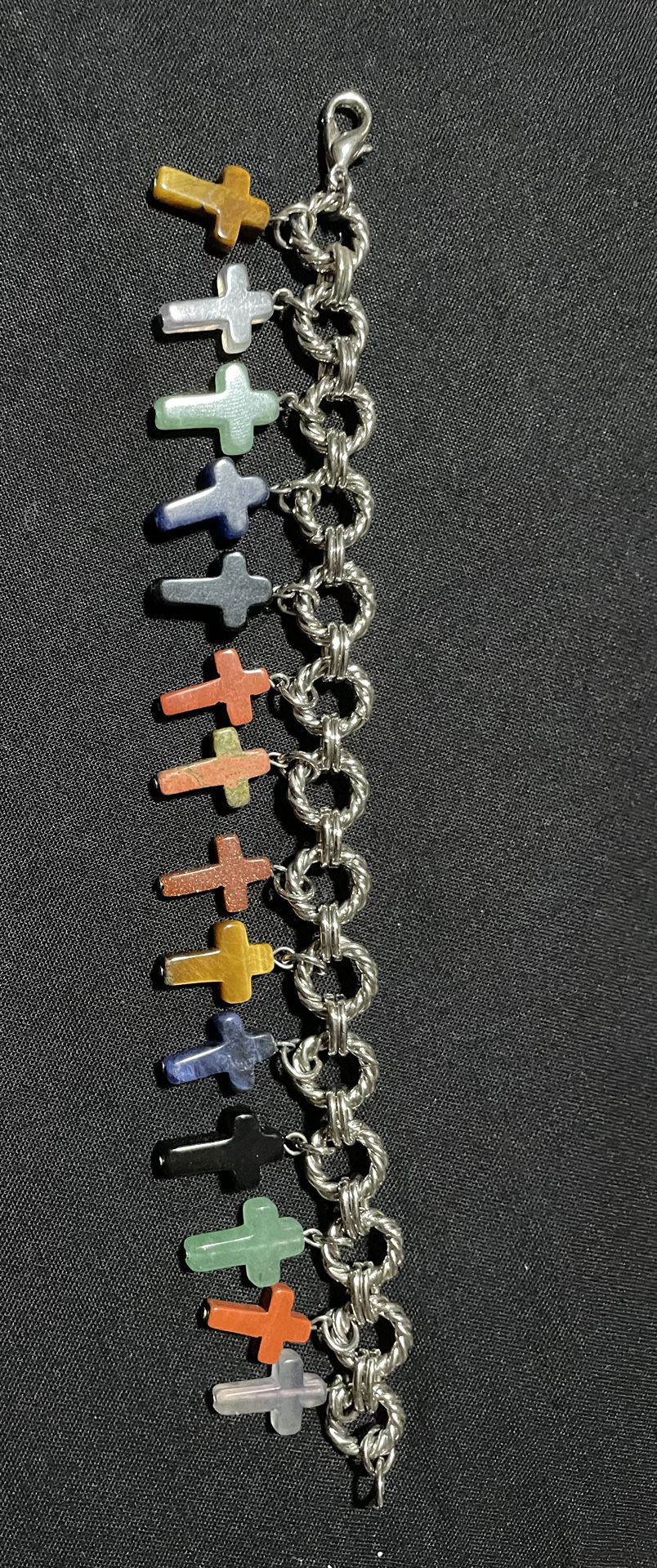 Stone Cross Bracelet 