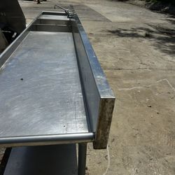 2 Compartment Commercial Stainless Steel Sink – 161.5” Long – Heavy Duty – $1,200