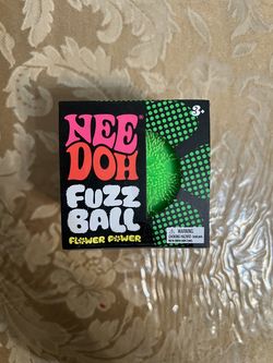Needoh Fuzz Ball Flower Power Novelty Fidget Toy Green