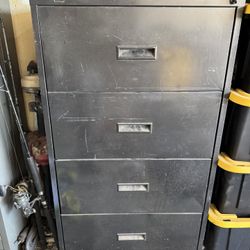 Metal 4 Drawer File Cabinet With Lock And Key