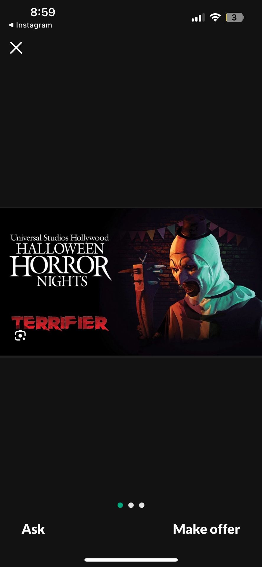 Halloween Horror Nights 2025 GA Tickets 🎟️ 