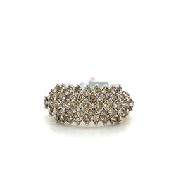 10kt Gold Wide 5 Row Diamond Ring 1.5ctw 4.25grams Size 6 3/4 164930 10