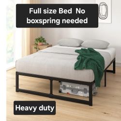 FULL SIZE  BED 14" NO BOX SPRING  NEEDED