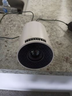 Portable Mini Projector White Cylindrical